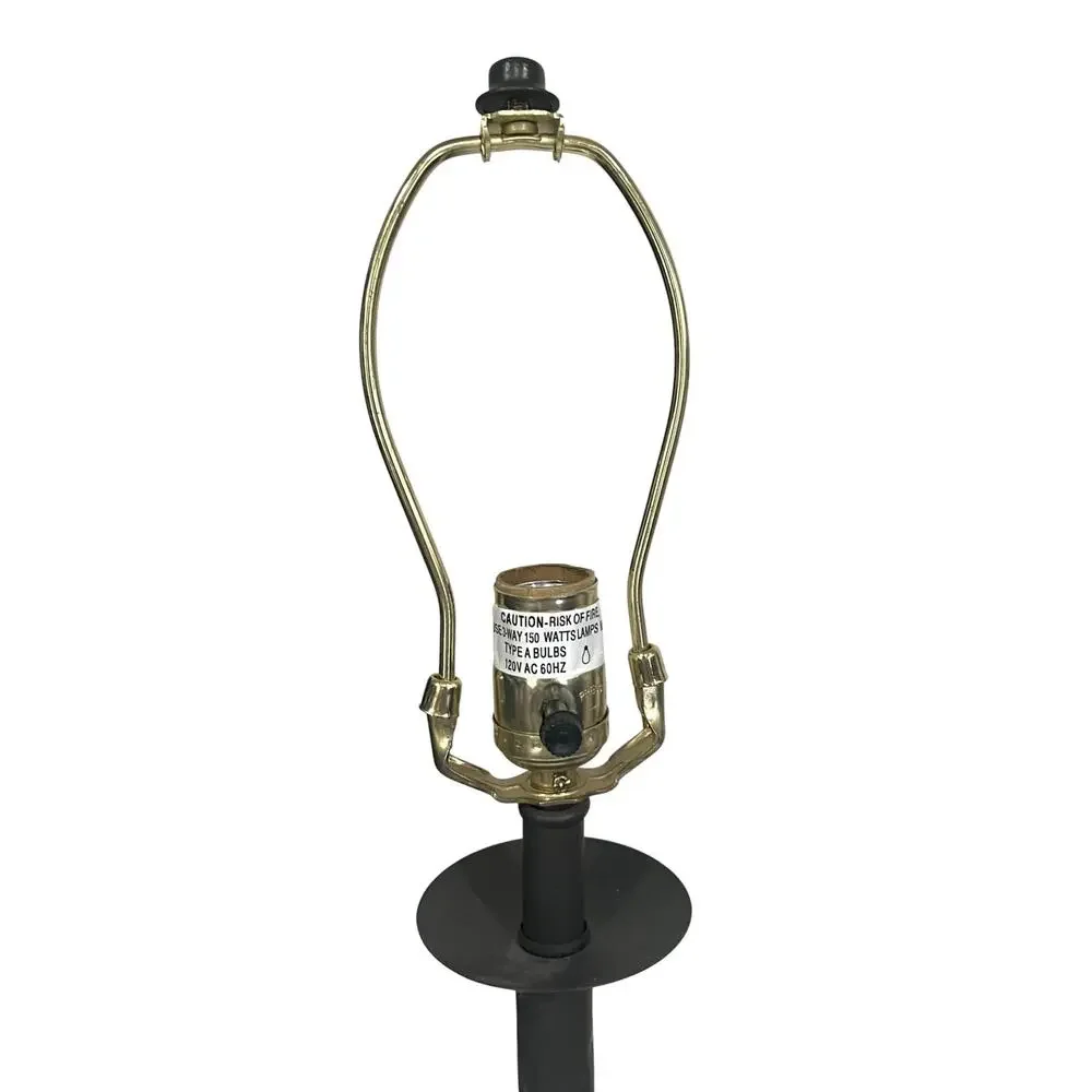 Pottery Barn Iron Tripod Table Lamp Three-Leg Black Modern Minimalist Design 30”